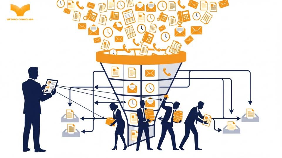 Despacho profesional organizándose para la campaña de renta