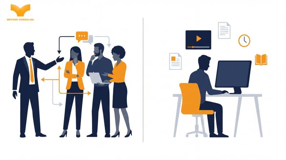 Consultoría de transformación frente a formación online para despachos