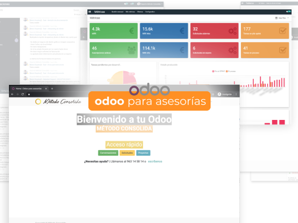 Mockup Odoo para asesorías